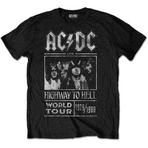 image of AC/DC - Highway to Hell World Tour 1979/1980 Unisex Large T-Shirt - Black