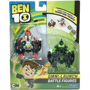 image of Omni Launcher - Fourarms & Wildvine (Ben 10) Battle Refill Figures