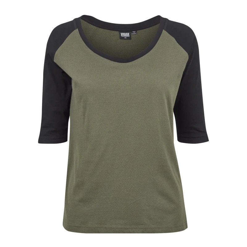 Image of Urban Classics Woman's Urban Classic raglan GT T-Shirt Vert Female 5XL