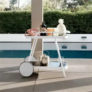 Image of Thenovogratz - Novogratz Penelope Indoor Outdoor Serving Cart Food Drink Trolley White