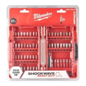 image of Milwaukee Power Tools 4932472058 Shockwave Impact Screwdriver Bit Set 57pc