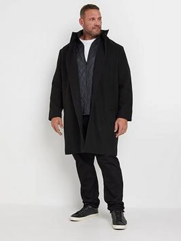 Image of BadRhino BadRhino Men Funnel Neck Jacket in Black Size: 5-6X-Large Black 5-6XL Male 5063111380398