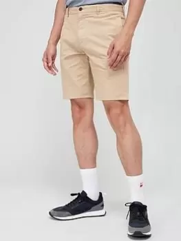 Image of HUGO David Jersey Shorts - Medium Beige, Medium Beige, Size 30, Men