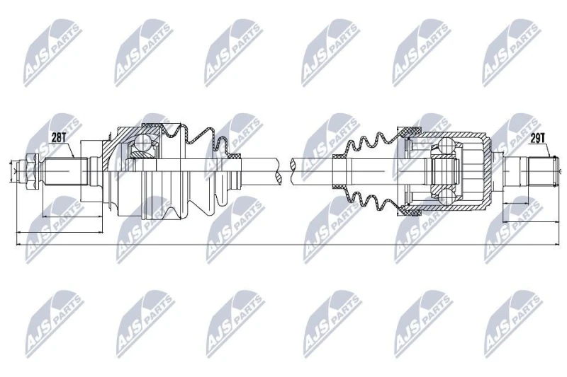 Image of NTY Drive shaft NTY NPW-HD-041