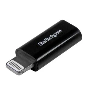 image of Startech Black Lightning to Micro USB Adapter