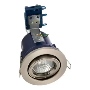 Image of Electralite Yate Tiltable Fire Rated Downlight IP20 Satin Chrome