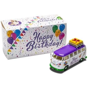 Image of Corgi Volkswagen Campervan Happy Birthday Diecast Model