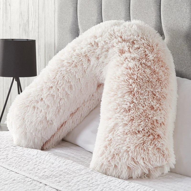 Image of Downland Long Haired V-shape Pillow Pink unisex One Size