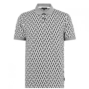 image of Ted Baker Rebals Jacquard Polo - Grey