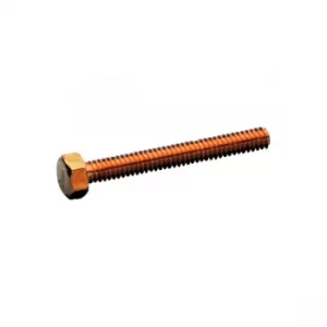 Image of Toolcraft Hex Screw Ni Plated Brass Full Thread DIN 933 M2.5 x 10m...