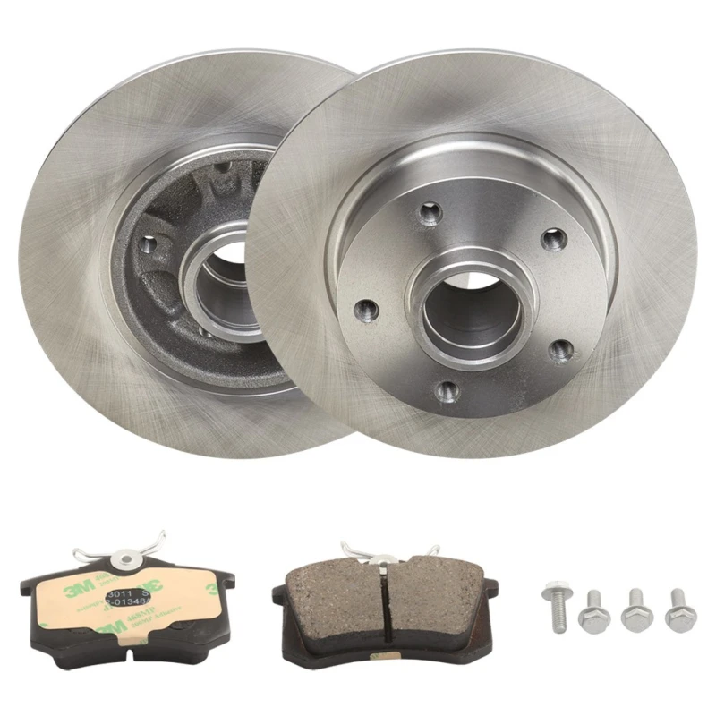 Image of RIDEX 3405B2150 Brake disc and pads set Rear Axle, Brake Disc Type: Solid, without integrated wear sensor Brake Set,disc brakes (3405)