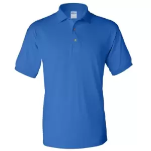 image of Gildan Adult DryBlend Jersey Short Sleeve Polo Shirt (2XL) (Royal)