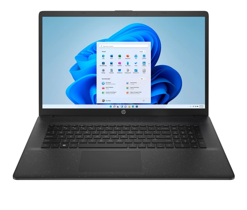 Image of HP 17-cn3008na Intel N N100 Laptop 43.9cm (17.3") Full HD 4GB DDR4-SDRAM 128GB UFS WiFi 6 (802.11ax) Windows 11 Home in S mode Black BM2X8EA