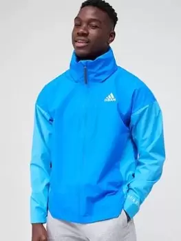 Image of adidas Outdoor Rain Jacket - Shock Blue, Shock Blue Size XL Men