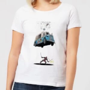 Image of Marvel Deadpool Ice Cream Womens T-Shirt - White - M
