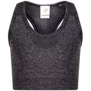 Image of Tombo Kids/Childrens/Girls Seamless Crop Top (7-8 Years) (Grey Marl)