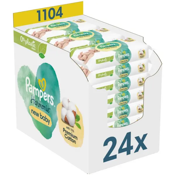 Image of Pampers Harmonie New Baby 24x46 Baby Wipes