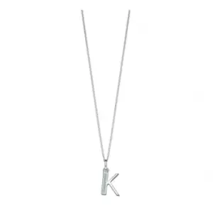 image of Beginnings Sterling Silver Art Deco Initial K Cubic Zirconia Pendant P4733C