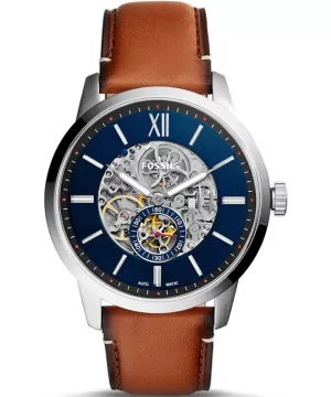 Image of Fossil Men Townsman 48mm Automatic Light Brown Leather Watch