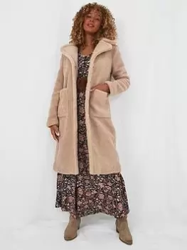 Image of Joe Browns All Things Cosy Teddy Coat -antique White, Size 8, Women