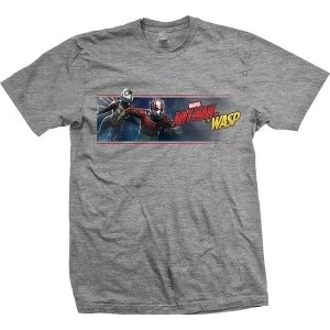 Image of Marvel Comics - Ant Man & The Wasp Banner Unisex Large T-Shirt - Grey