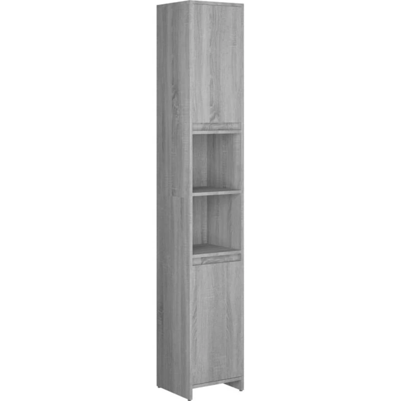 Image of VIDAXL Bathroom Cabinet Grey Sonoma 30x30x183.5cm Engineered Wood vidaXL 8720286931745