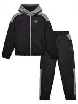 Image of Nike Childrens Nsw Winterised Tracksuit - Black/Grey
