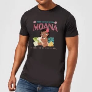 image of Disney Moana Born In The Ocean Mens T-Shirt - Black