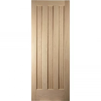 image of Aston 3 Panel White Oak Veneer Internal Door - 826mm Wide