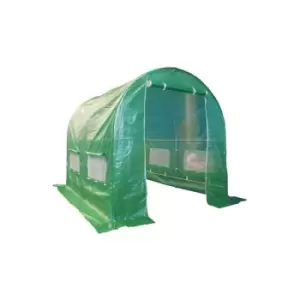 Image of BIRCHTREE 2.5M (L) x 2M (W) x 2M (H) Polytunnel Greenhouse Pollytunnel Galvanised Frame