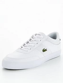 Image of Lacoste Court-Master Leather Trainers - White Size 11, Men