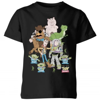 image of Toy Story Group Shot Kids T-Shirt - Black - 9-10 Years