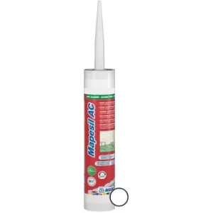 Mapei - Mapesil AC 100% silicone sealant, solvent free, mold resistant, White (MAPS100)