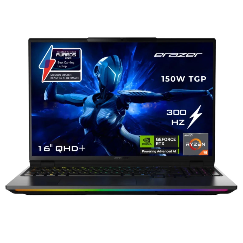 Image of Medion Erazer Beast 16 X1 AMD Ryzen 9 8940HX 32GB RAM 2TB SSD RTX 5070 Ti 16" Windows 11 Home Gaming Laptop 30042529