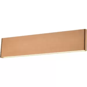 image of 12W LED Up/Down Wall Light, Brushed Bronze Finish Warm White (Non-Dimmable)