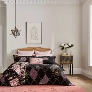 Image of Ted Baker Diamonds Cotton Duvet Cover - Black