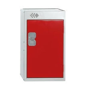 image of One Compartment Quarto Locker D450mm Red Door MC00083