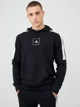 Image of adidas Athletics Overhead Hoodie - Black, Size 2XL, Men