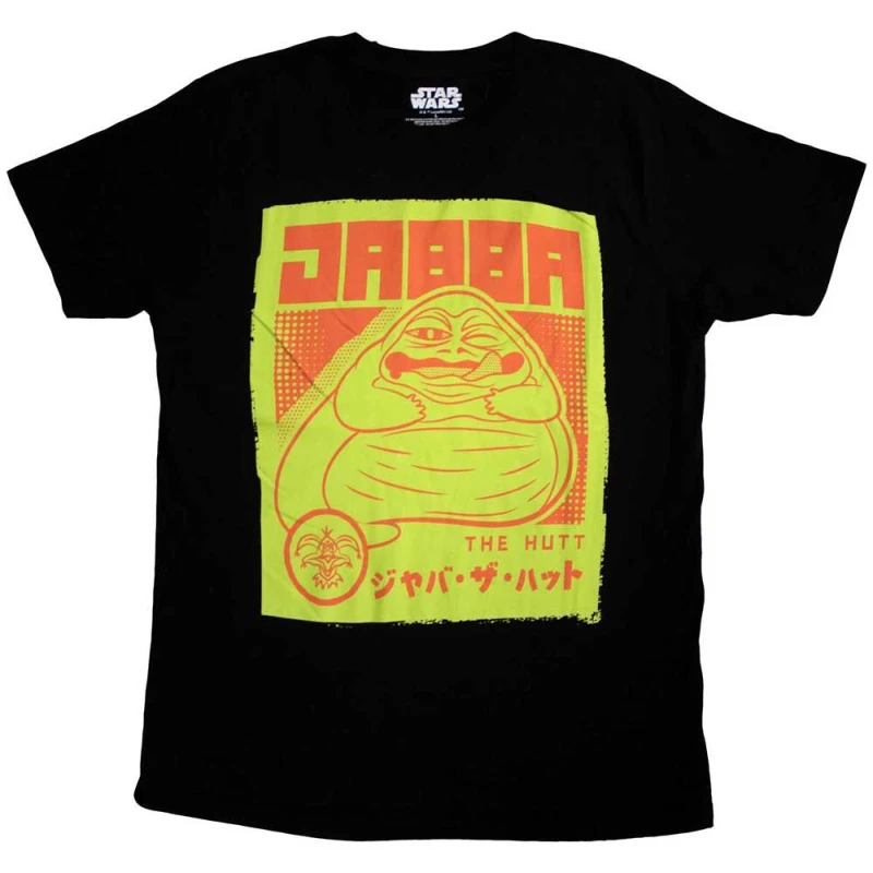 Image of Star Wars Boba Fett Japanese Logo T Shirt Black