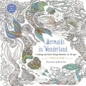 Image of mermaids in wonderland a coloring and puzzle solving adventure for all ages