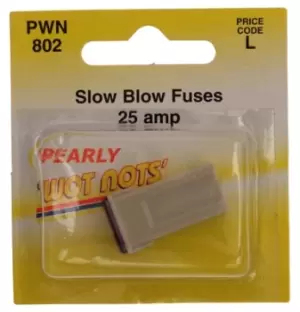 image of Fuse - J Type Slow Blow - Clear - 25A PWN802 WOT-NOTS