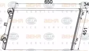 image of Radiator Heat Exchanger 8MK376774-034 by BEHR