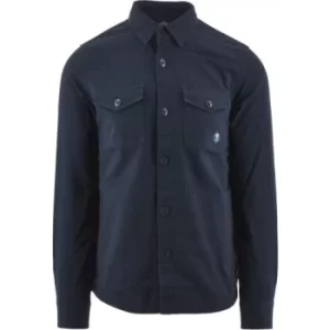 Image of Barbour Beacon Navy Twill Overshirt