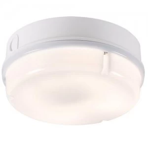 image of KnightsBridge 28W IP65 Round Bulkhead With White Base - Opal Diffuser