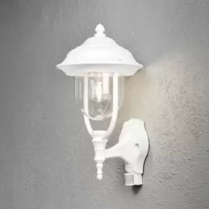 Image of Konstsmide Parma Outdoor Classic Lantern Up Light PIR White, IP44
