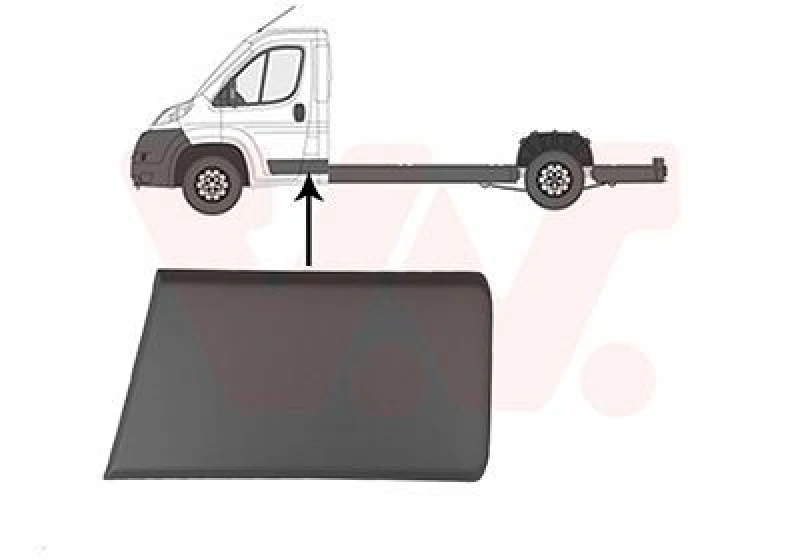 Image of VAN WEZEL Trim / Protective Strip, sidewall VAN WEZEL 1651425