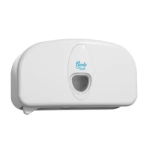 image of ValueX Micro Twin Toilet Roll Dispenser White PS1706