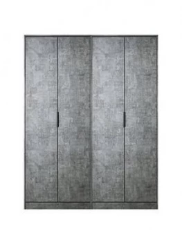 image of Swift Berlin Part Assembled 4 Door Wardrobe