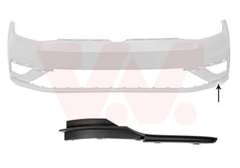 Image of VAN WEZEL Bumper moulding VAN WEZEL 5775581