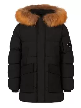 image of C.P COMPANY KIDS Goggle Coat Black